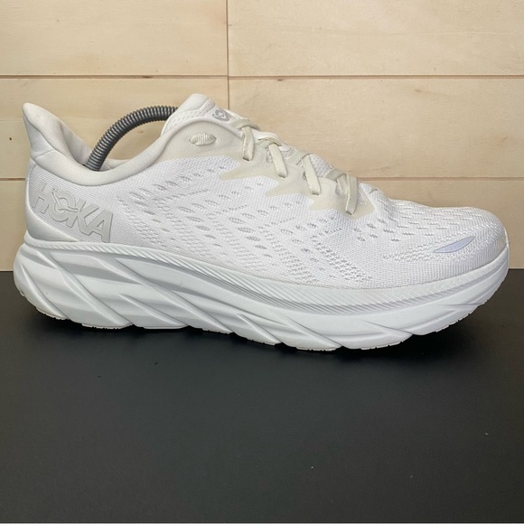 Hoka Shoes - Hoka Clifton 8 White Women's Size 11 B Running Shoes Sneakers 1119394 WWH